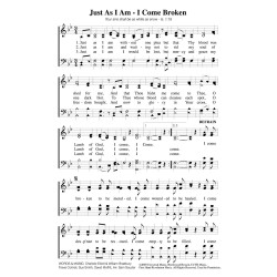 Just As I Am-I Come Broken PDF Song Sheet