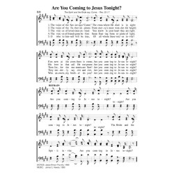 Are You Coming to Jesus Tonight-PDF Song Sheet