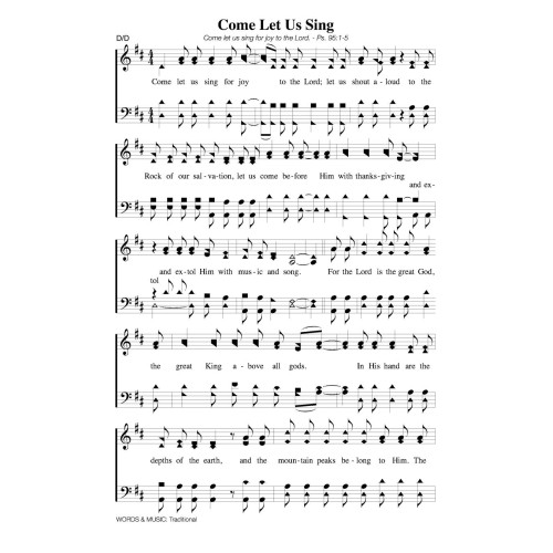 Come Let us Sing - PDF Song Sheet