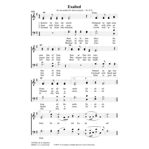 Exalted - PDF Song Sheet