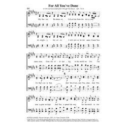 For All You've Done - PDF Song Sheet