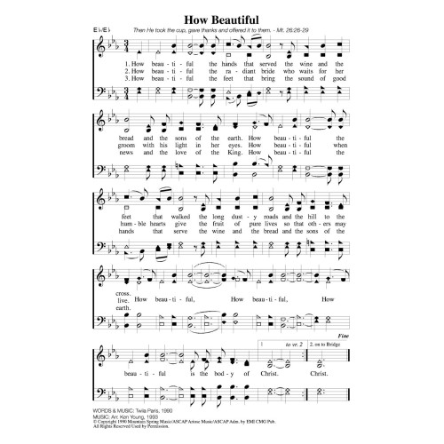 How Beautiful-PDF Song Sheet