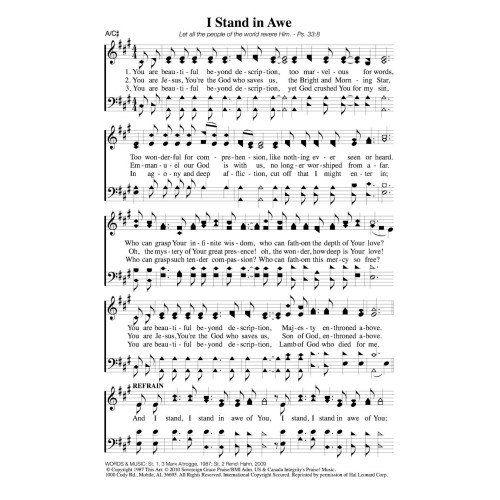 I Stand In Awe-PDF Song Sheets