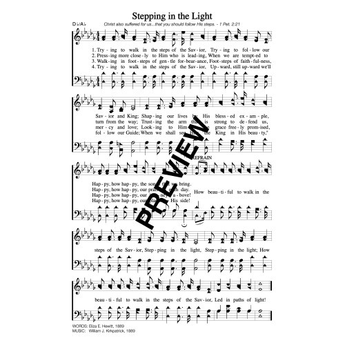 Stepping in the Light-PDF sheet music