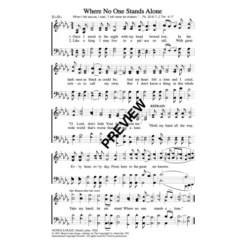 Where No One Stands Alone-PDF Sheet Music