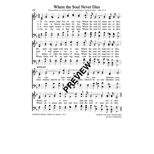 Where the Soul Never Dies-PDF Sheet Music