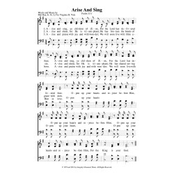 Arise and Sing PDF Song Sheet