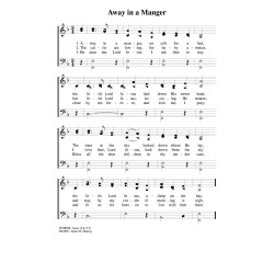 Away in a Manger - Methodist hymnal-PDF Song Sheet