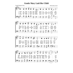 Gentle Mary Laid Her Child-PDF Song Sheet