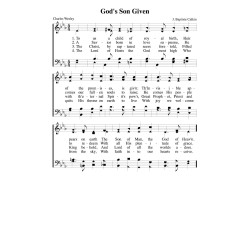 God's Son Given-PDF Song Sheet